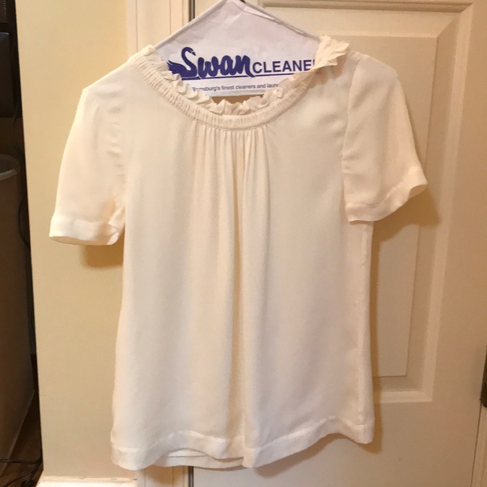 J Crew cream blouse size 00